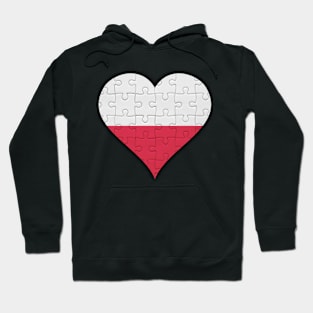 Polish Jigsaw Puzzle Heart Design - Gift for Polish With Poland Roots Hoodie